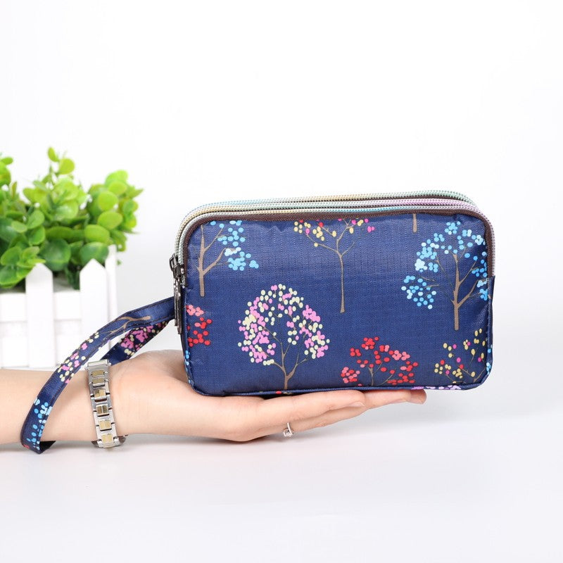 Women's Long Fabric Clutch Zipper Large Capacity Bags