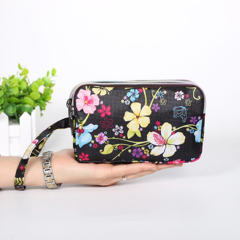 Women's Long Fabric Clutch Zipper Large Capacity Bags