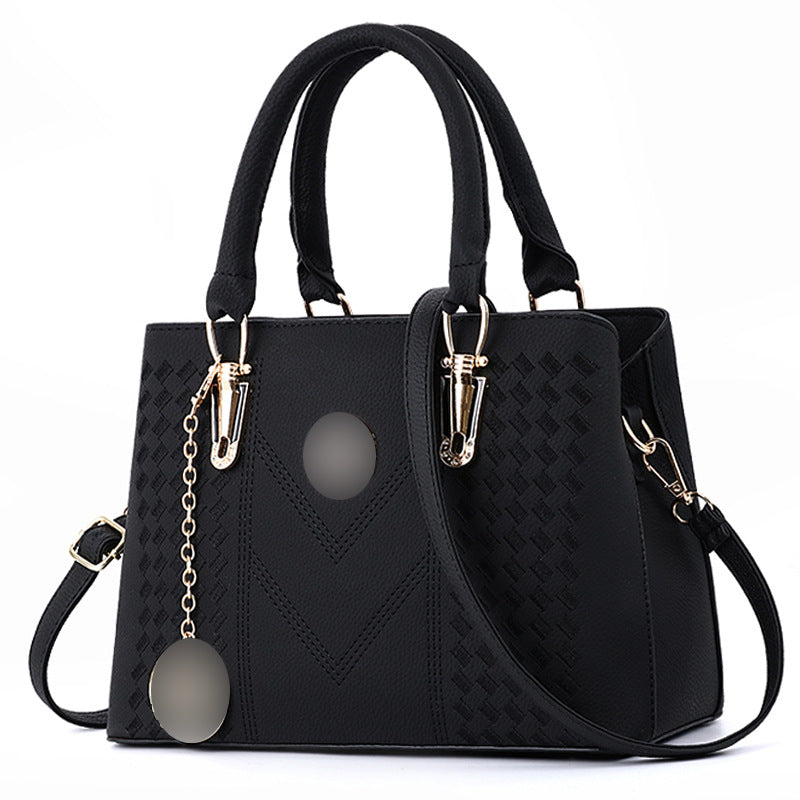 Women's Korean Fashion Embroidery Thread Big Handbags