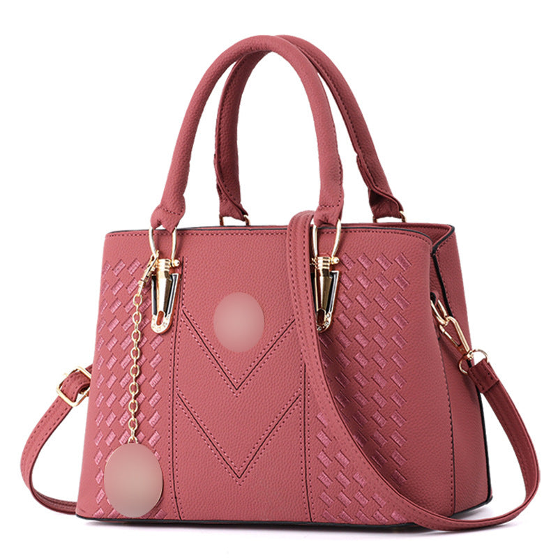 Women's Korean Fashion Embroidery Thread Big Handbags
