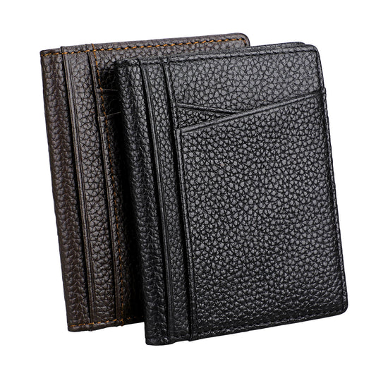 Slots Capacity Compact Document Leather Driving Card Holder