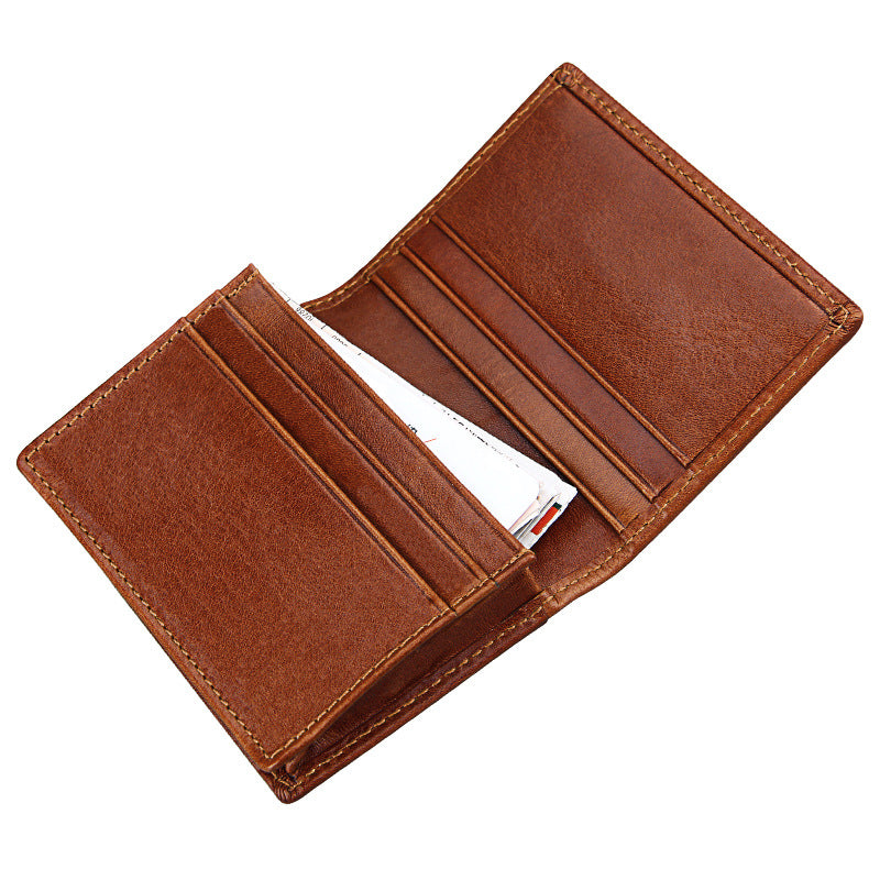 Women's & Men's & Genuine Leather Document Swiping Card Holder