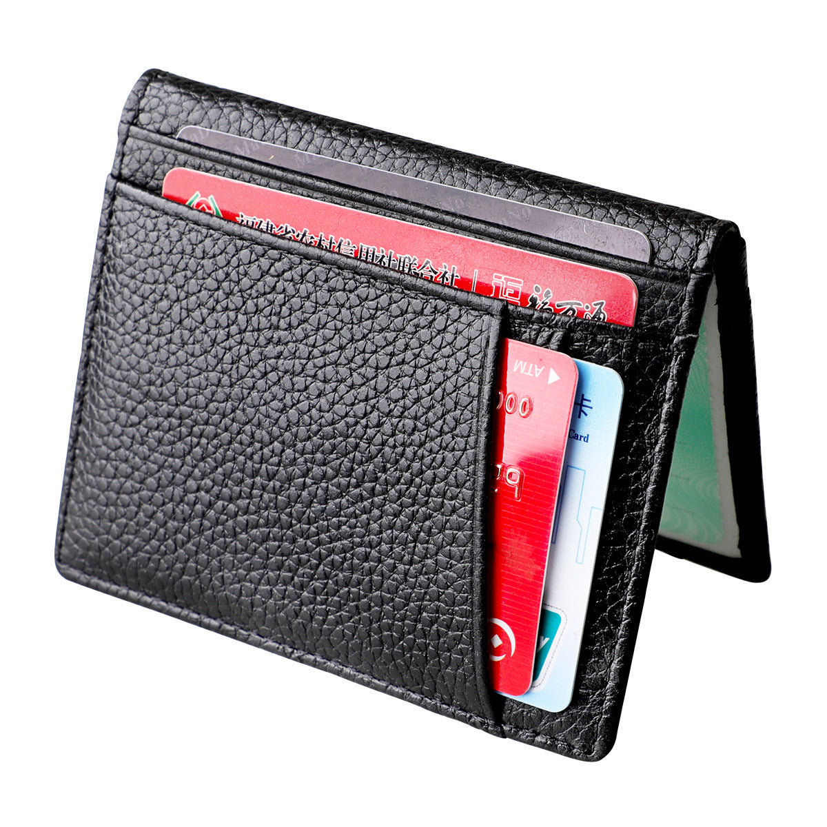 Slots Capacity Compact Document Leather Driving Card Holder