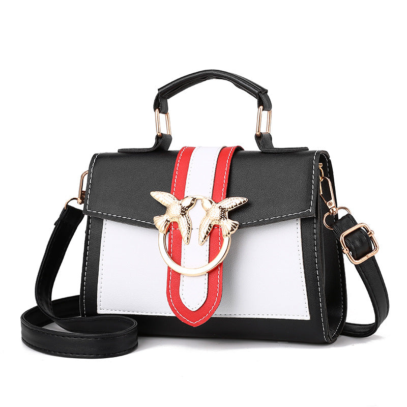 Slouchy Women's Fashionable Korean Contrast Color Crossbody Bags