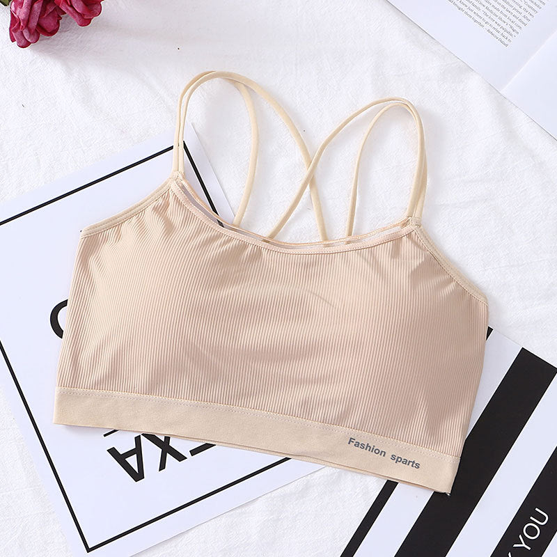 Thread Smooth Skin Wrapped Chest Thin Tanks Camis