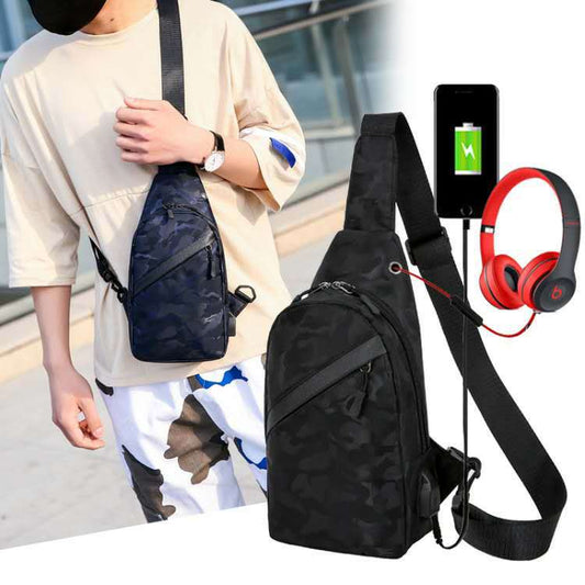 Stylish Men's Korean Style Trendy Camouflage Men's Chest Bags