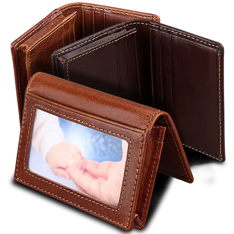 Women's & Men's & Genuine Leather Document Swiping Card Holder
