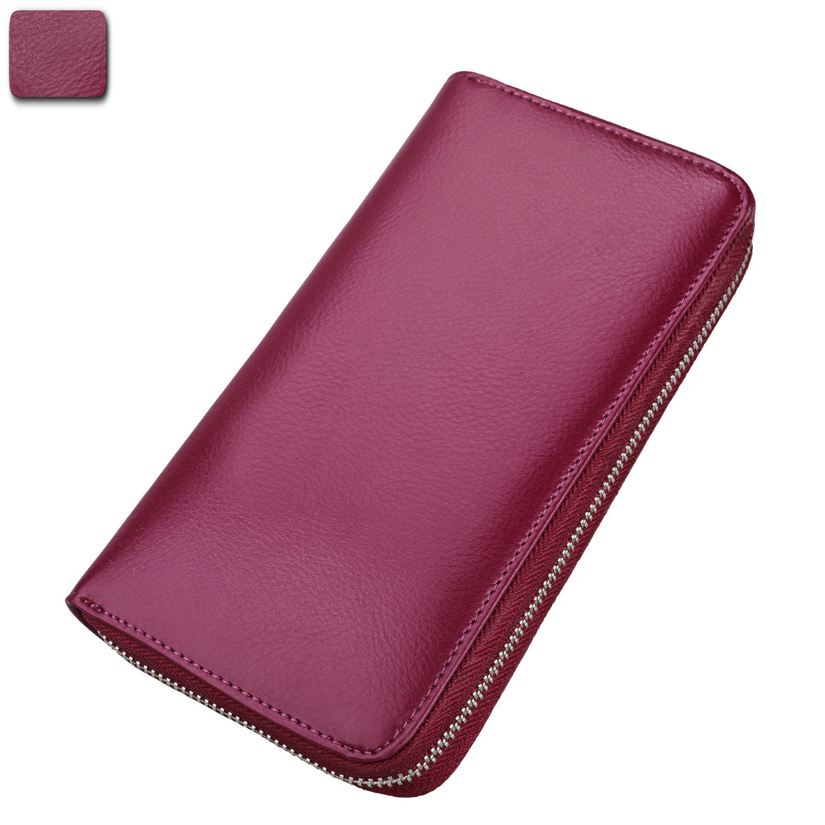 Women's & Men's & Organ Long Genuine Leather Passport Card Holder
