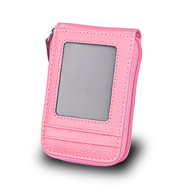 Men's First Layer Cowhide Expanding Genuine Leather Card Holder