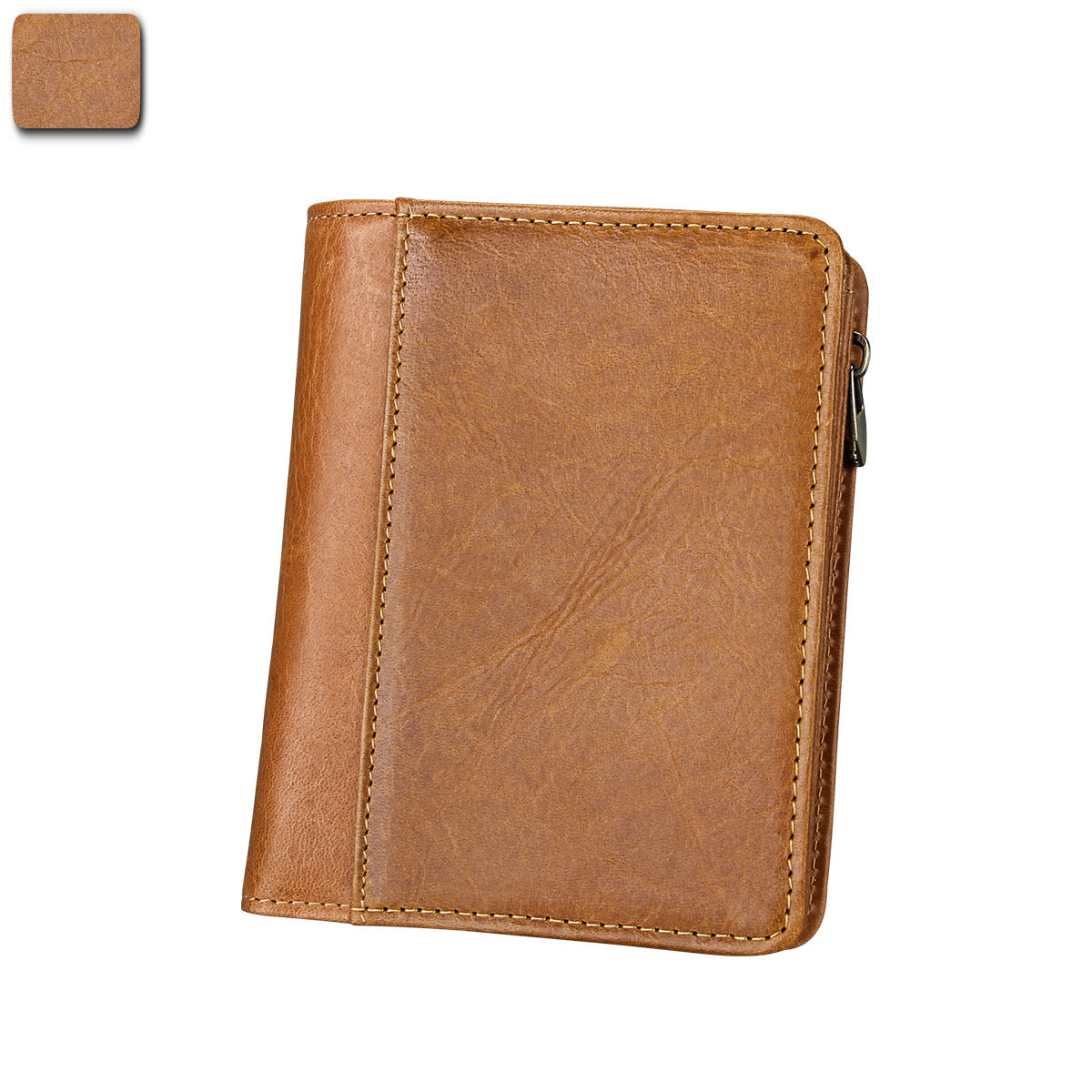 Men's Genuine Leather Crazy Horse Vintage Swiping Men's Wallets