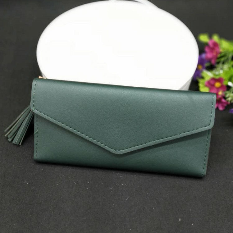 Women's Long Tassel Campus Pendant Stylish Versatile Ladies Wallets