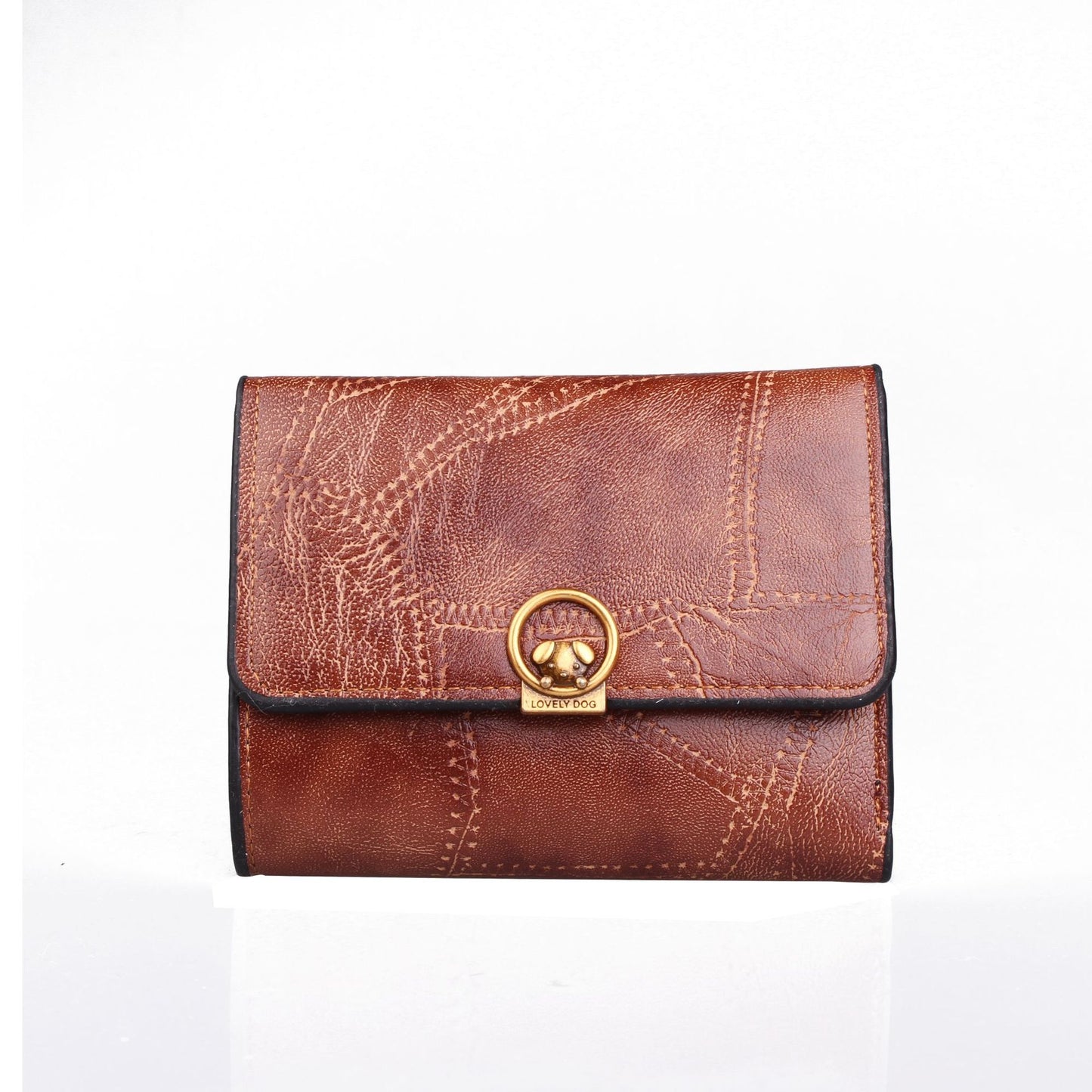 Women's Dog Simple Short Three Fold Ladies Wallets