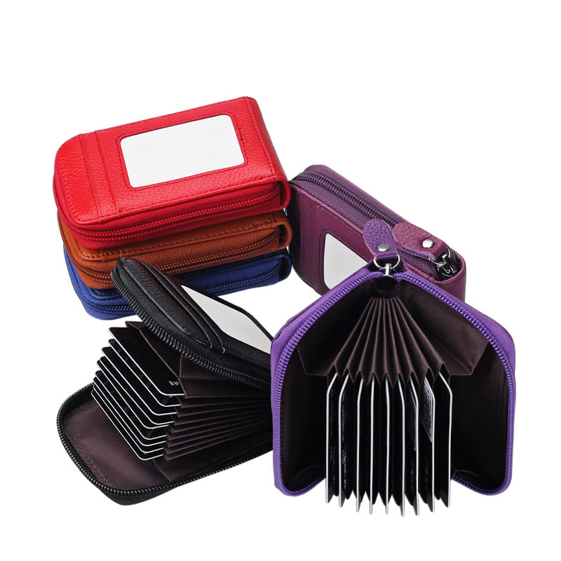 First Layer Cowhide Credit Organ Multiple Card Holder