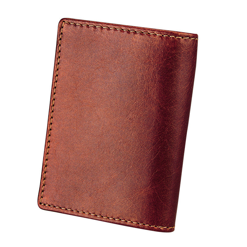 Women's & Men's & Genuine Leather Document Swiping Card Holder