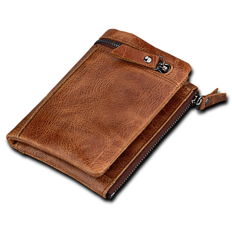 Men's Crazy Horse Leather Swiping For Man Men's Wallets