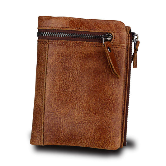 Men's Crazy Horse Leather Swiping For Man Men's Wallets