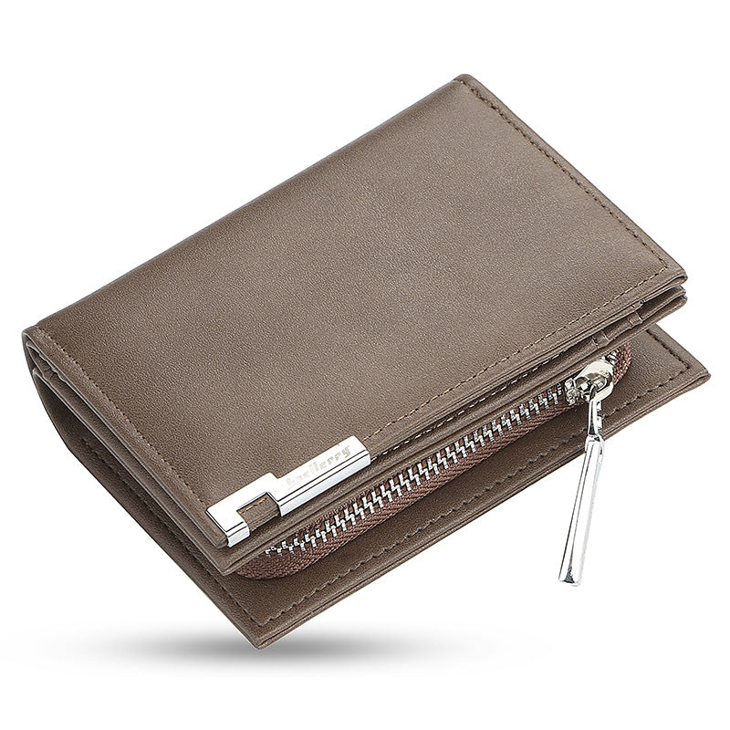 Men's Short Fashion Expanding Large Capacity Zipper Men's Wallets
