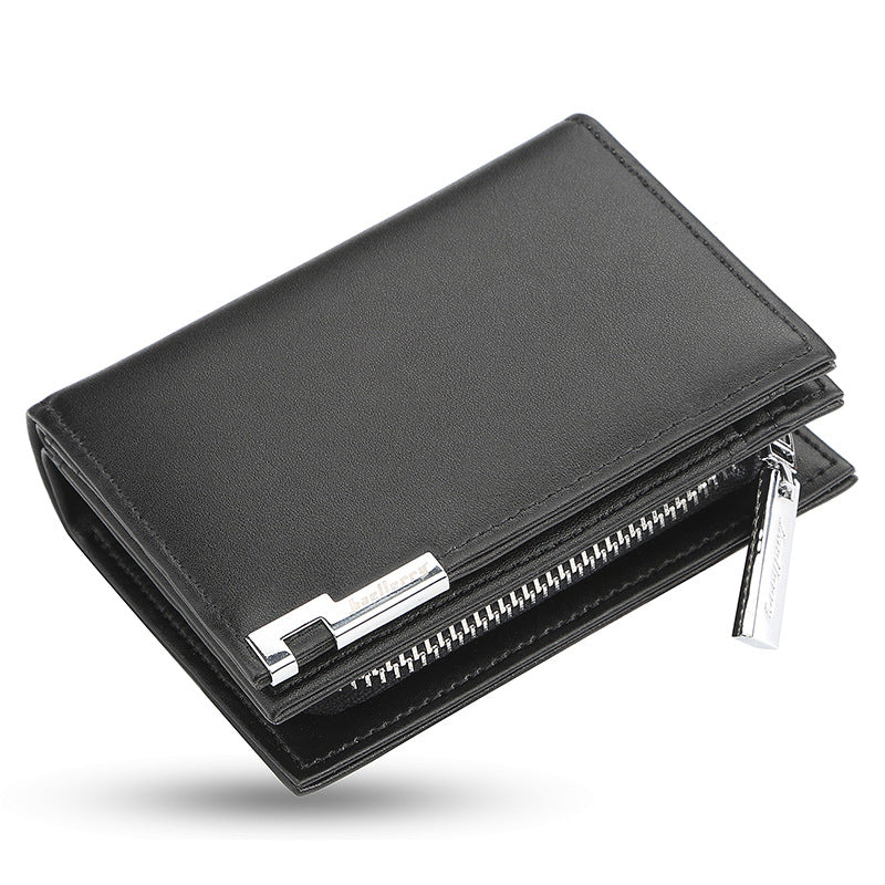 Men's Short Fashion Expanding Large Capacity Zipper Men's Wallets