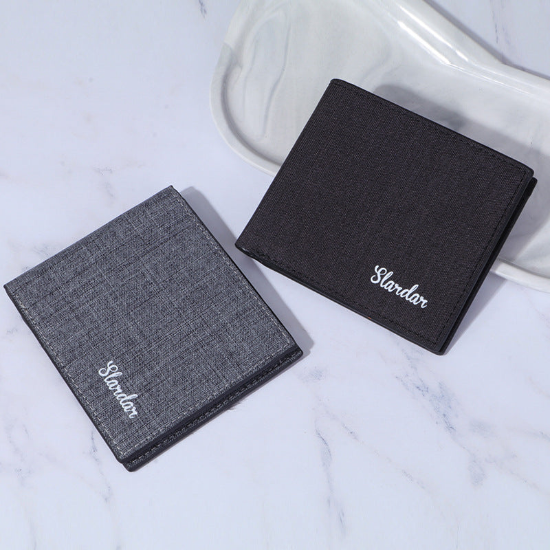 Men's Short Canvas Fashion Simple Green High Men's Wallet
