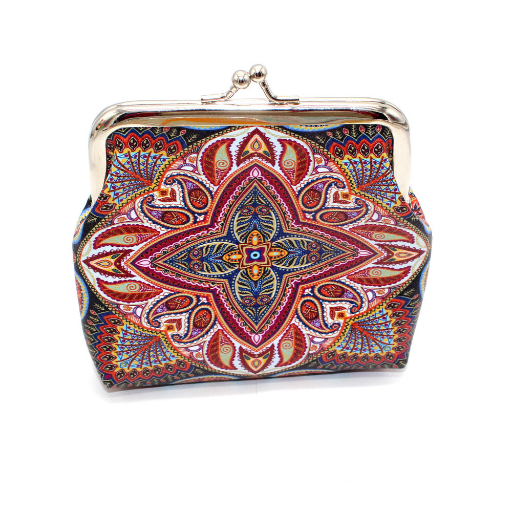New Ethnic Style Geometric Pattern Bank Coin Purses