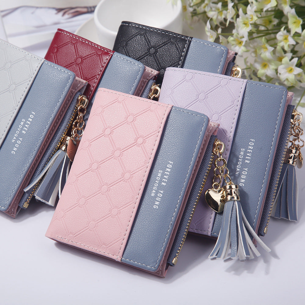 Classic Women's Fashion Fresh Zipper Short Ladies Wallet