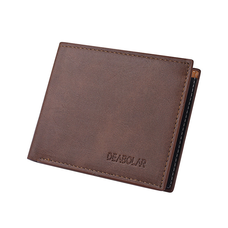 Men's Short Vintage Hinge Multiple Slots Zipper Men's Wallets