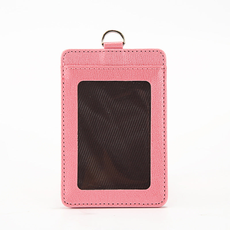 Work Imitation Leather Badge Permit Cover Card Holder