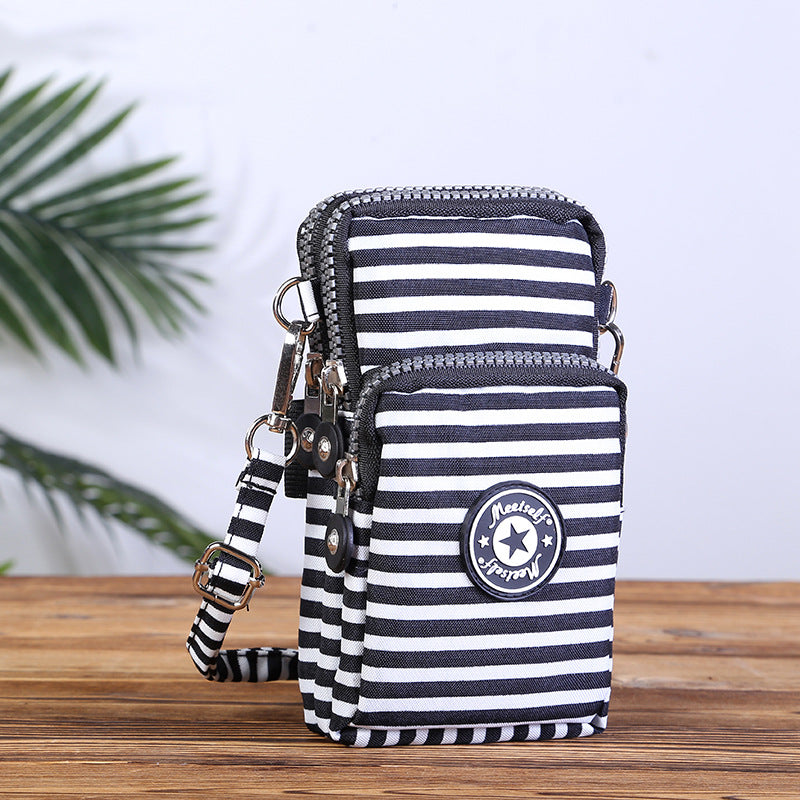 Women's Korean Style Mobile Packaging Zipper Printed Phone Bags