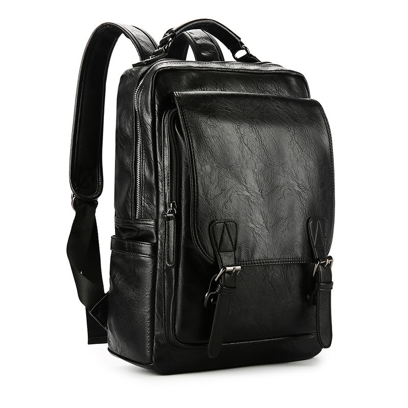 Men's Korean Fashion Trendy Release Leather Backpacks