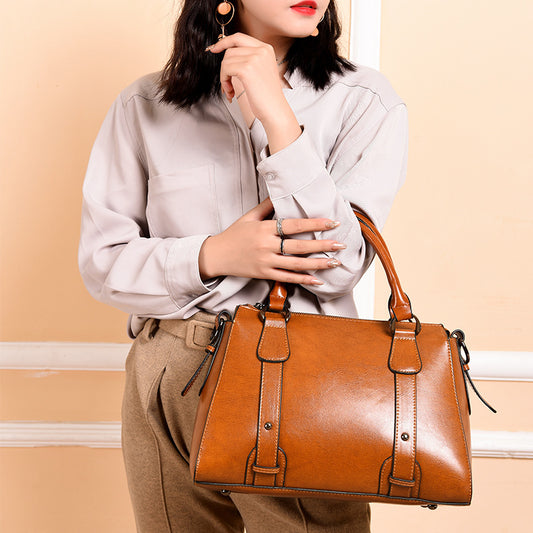 Women's Leather Korean Style One Join Shoulder Bags