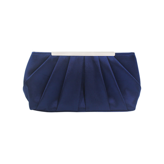 Graceful Slouchy Unique Pleated Satin Dinner Handbags