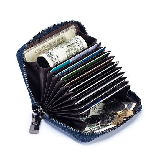 Men's Leather Goods First Layer Cowhide Driving Card Holder