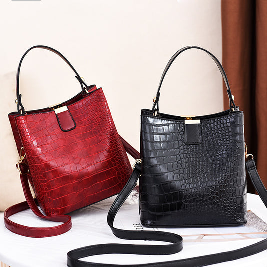 Women's Fashion Korean Style Stone Pattern Portable Shoulder Bags