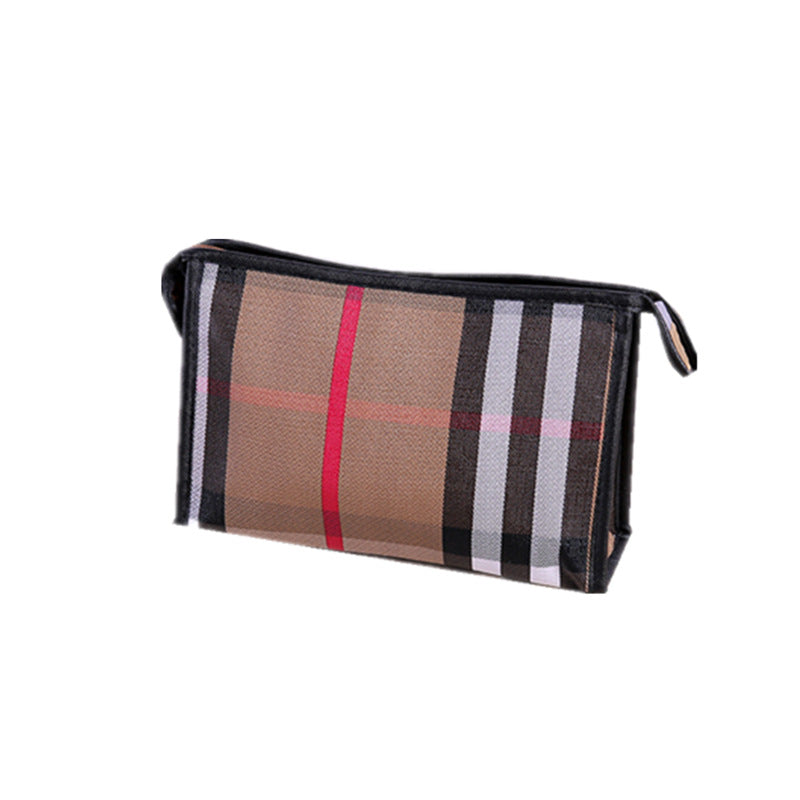Plaid Storage Portable Hand Pocket Wash Makeup Bag