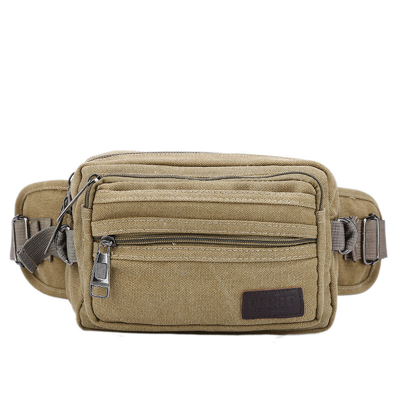 Men's Attractive Fashion Canvas Riding Mobile Men's Waist Packs