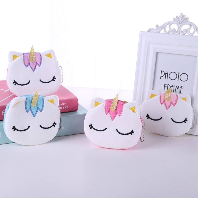 Children's Mini Storage Cartoon Cute Plush Earphone Coin Purses