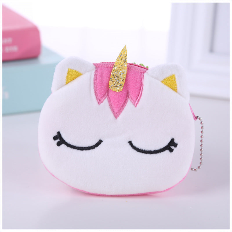 Children's Mini Storage Cartoon Cute Plush Earphone Coin Purses
