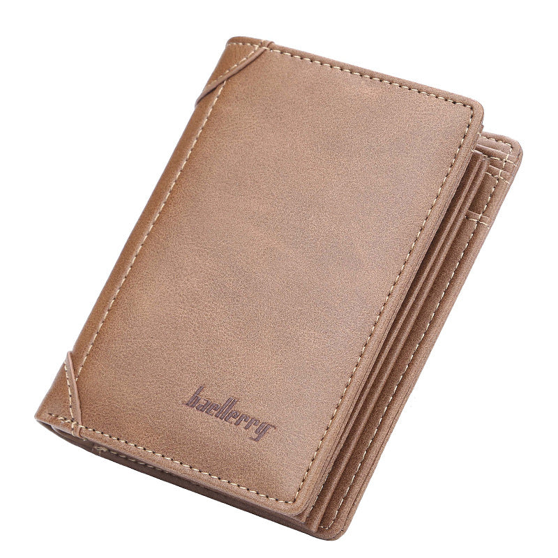 Men's Short Korean Version Multiple Slots Driving License Green Horizontal Vertical Men's Wallet
