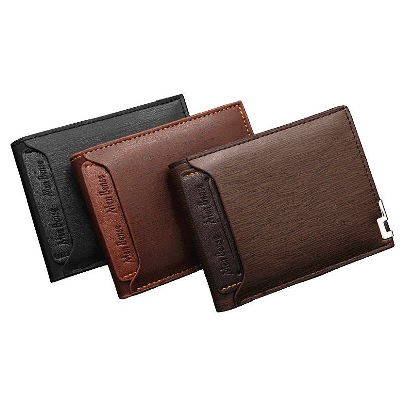 Men's Short Chic Iron Edge Car Drawing Men's Wallets