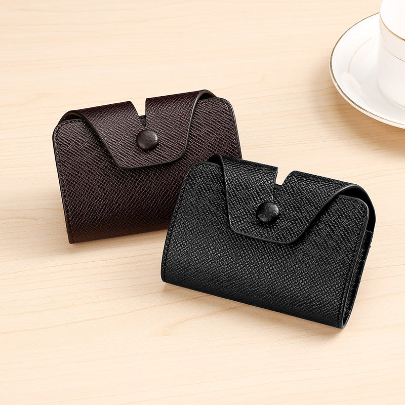 Cross Pattern Simple Multifunctional Change Clip Card Holder