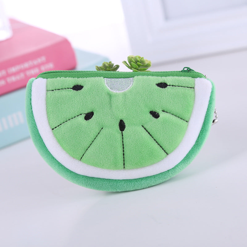 Style Cute Storage Fruit Cartoon Plush Coin Purses