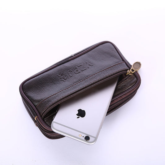 Men's Stylish Change Cowhide Waterproof Cell Bags