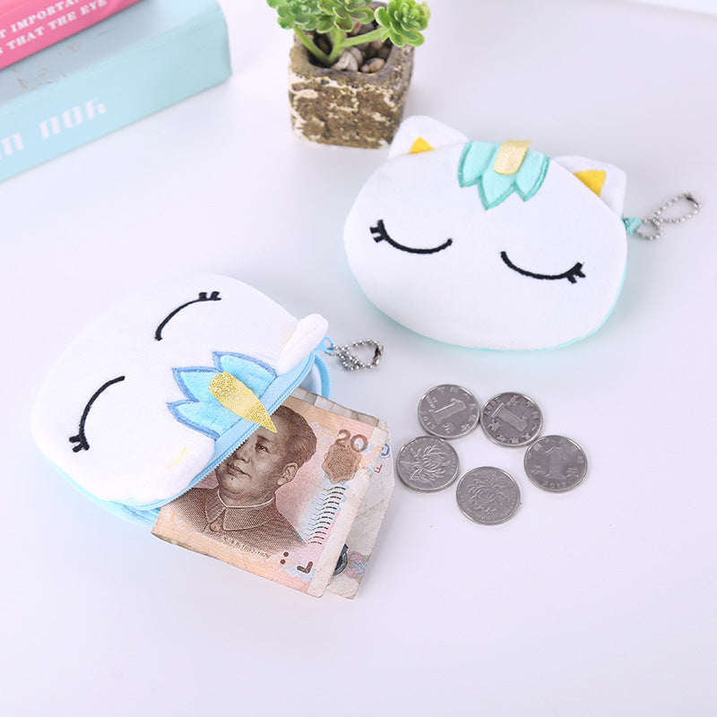Children's Mini Storage Cartoon Cute Plush Earphone Coin Purses