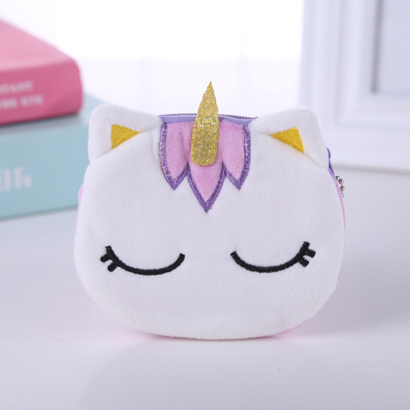 Children's Mini Storage Cartoon Cute Plush Earphone Coin Purses