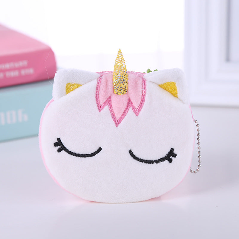 Children's Mini Storage Cartoon Cute Plush Earphone Coin Purses