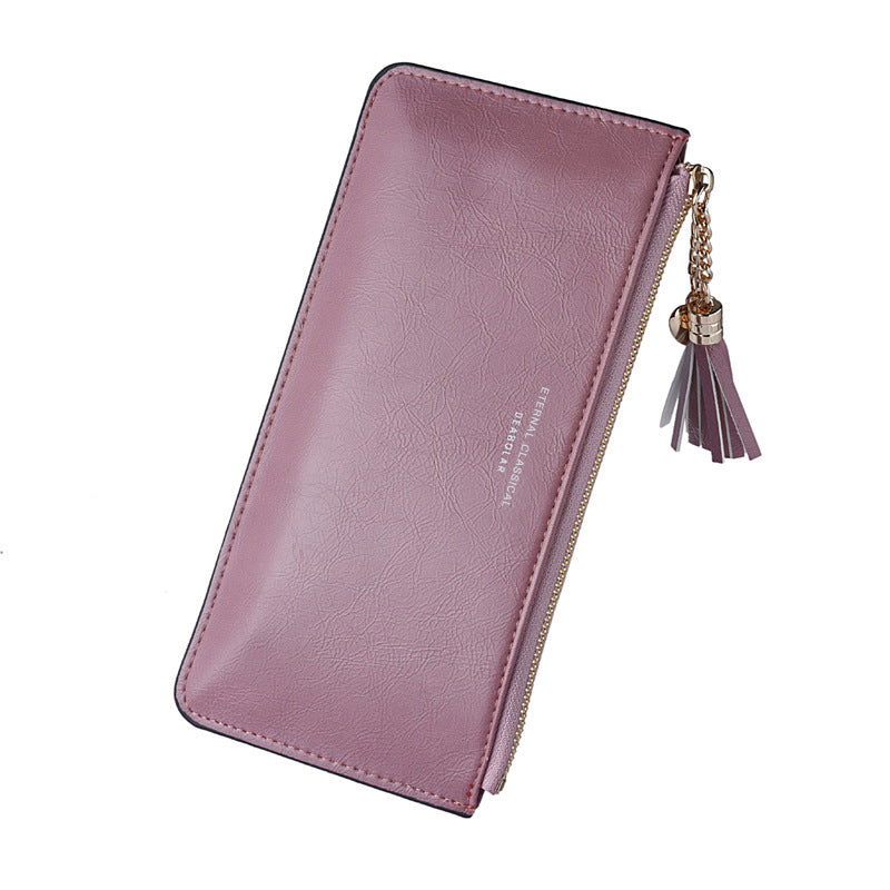 Women's Long Mobile Bright Leather Sweet Ladies Wallets
