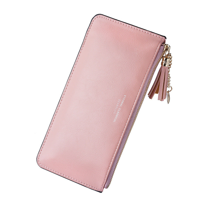 Women's Long Mobile Bright Leather Sweet Ladies Wallets