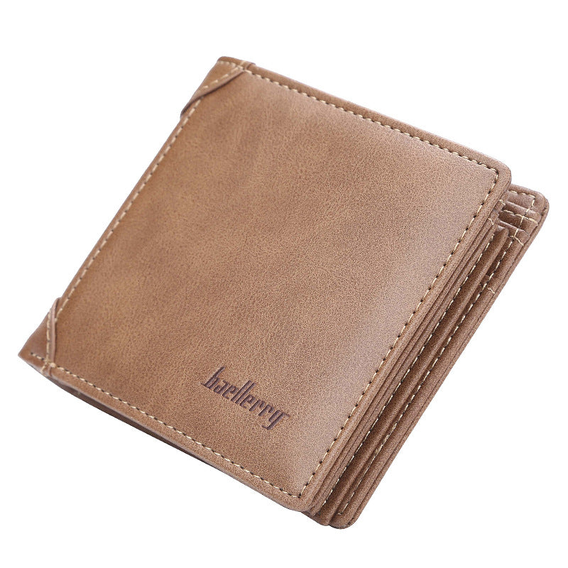 Men's Short Korean Version Multiple Slots Driving License Green Horizontal Vertical Men's Wallet