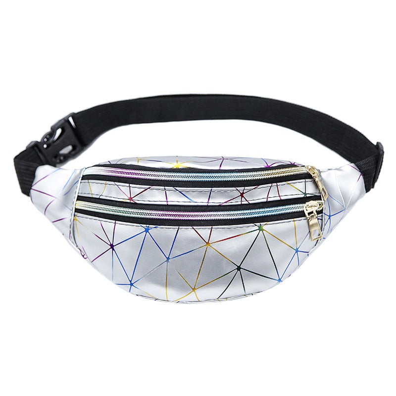 Men's Slouchy Laser Fashionable Sequins Lady Men's Waist Packs