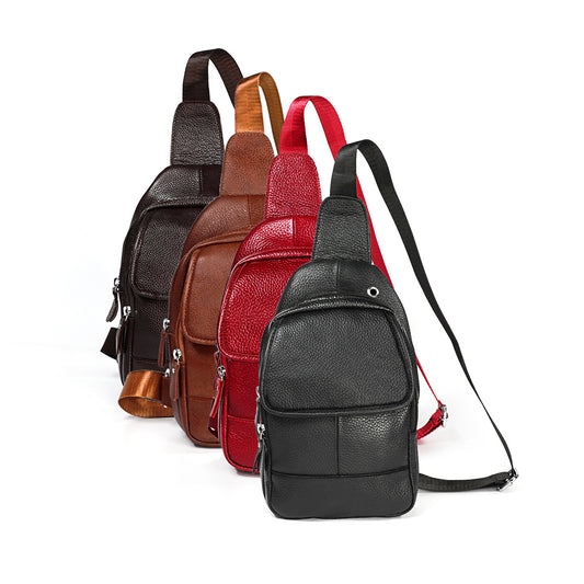 Men's Fashion Soft Genuine Leather First Layer Bags